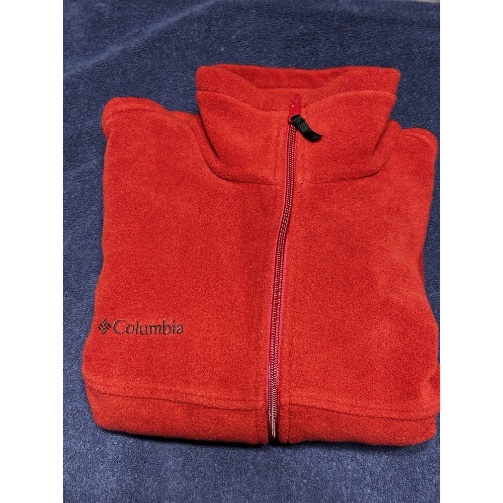 Columbia Jacket Womens Size Medium Dark Red Fleece‎ Zip Up Activewear Outdoor
